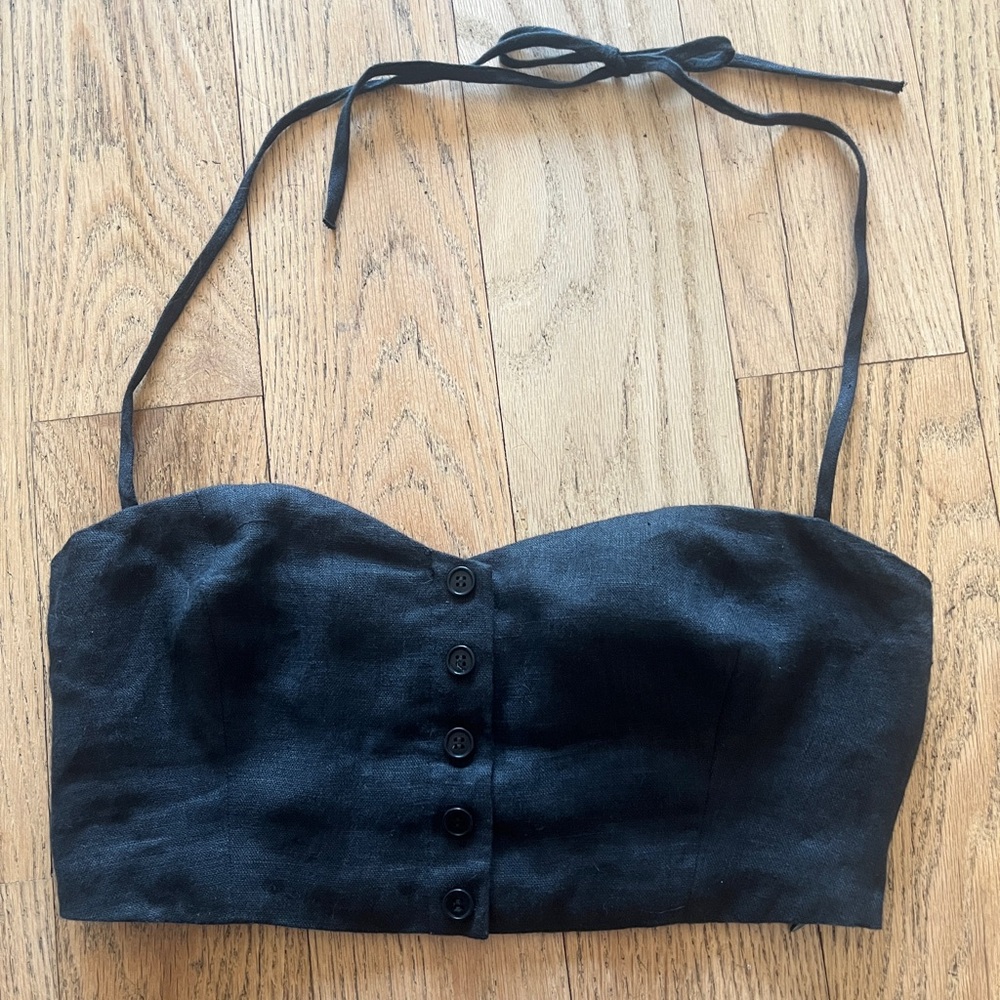 Reformation Black Crop Top size 2